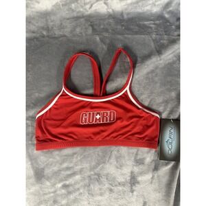 LIFE GAURD red Dolfin SWIMWEAR   swimsuit bikini top size XL